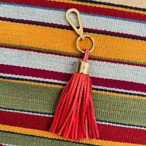 Red Tassel/Keychain with Gold Clip